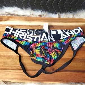 Andrew Christian Disco Palms Frame Jock nwt